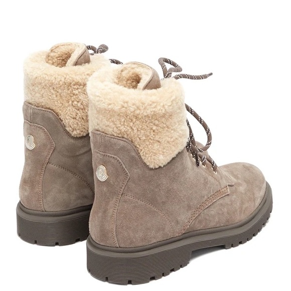 Moncler shearling lace up boot - Picture 2 of 6